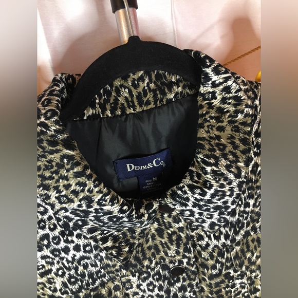 Denim & Co. | Women’s Black/White Cheetah Print Jacket - Picture 4 of 9